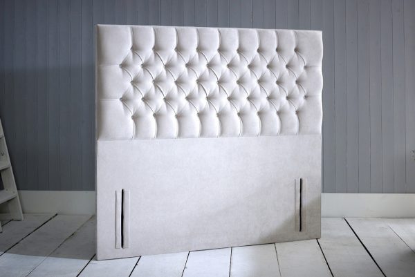 SAFFRON CHESTERFIELD DEEP BUTTONED FLOOR STANDING HEADBOARD